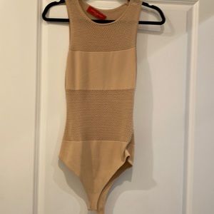 Tan womens body suit